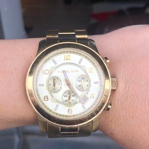Gold Michael Kors unisex watch